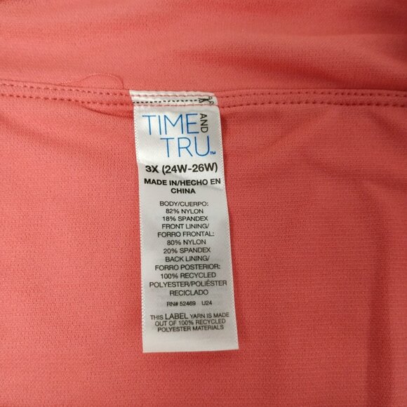 Time and Tru Womens 3XL Peach Glow High Knotted Waist Bikini Bottoms New - Picture 5 of 7